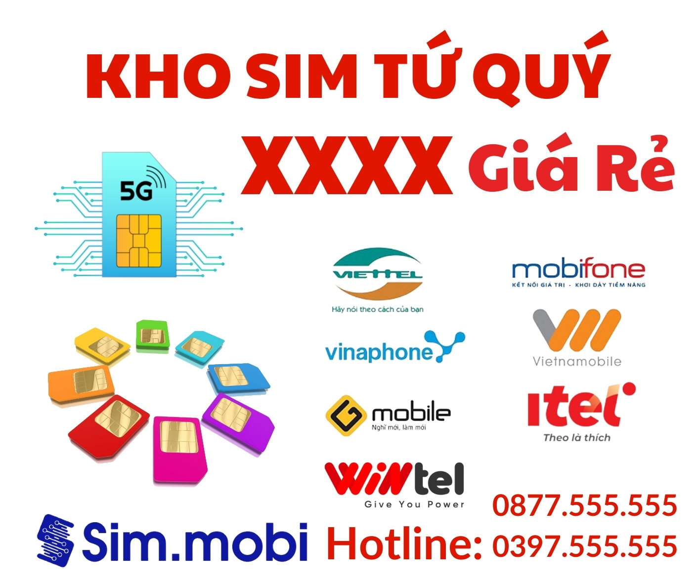 Kho Sim Tứ Quý Giá Rẻ - Sim.mobi